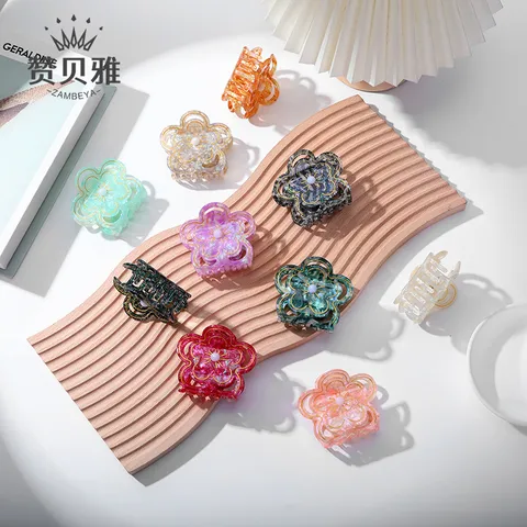 Vintage Acetat Birnenblüten Haarklammer Elegant Künstliche Perle Verzierte Haargreifer Für Damen Fluffige Hochsteckfrisur Rutschfest Haarschmuck