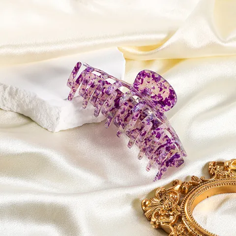 Haarklammer Aus Acryl Mit Marmormuster Harz Haarklemme Für Damen Elegante Haarstyling-Accessoires Täglicher Haarschmuck