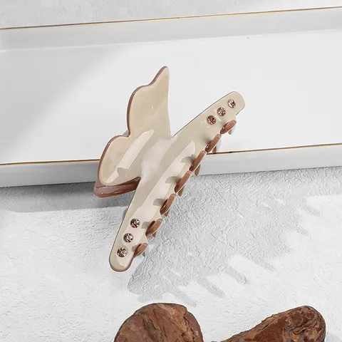 Schmetterling Acetat Haarklammer Elegante Strass Haarspange Für Damen Mode Minimalistische Haarschmuck Haarklammer