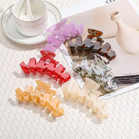 Pinza per Capelli in Acetato di Alta Qualità a Nodo di Bambù Grande Clip a Squalo Copricapo Chic e Versatile per Accessori Capelli Donna Quotidiani