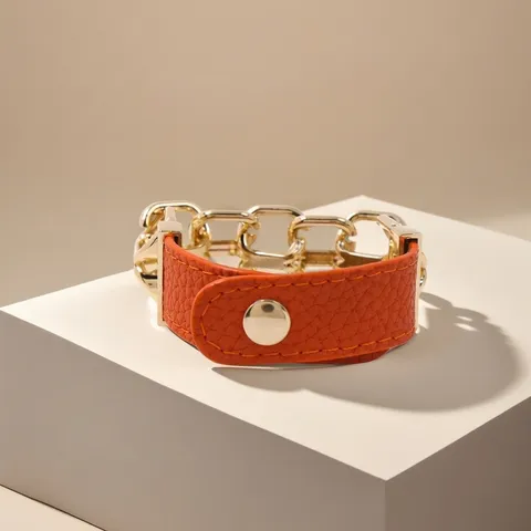 Punk Armband Aus Echtem Leder Für Damen Herren Vintage Legierung Glied Adjustable Druckknöpfe Retro Mode Schmuck Armreif