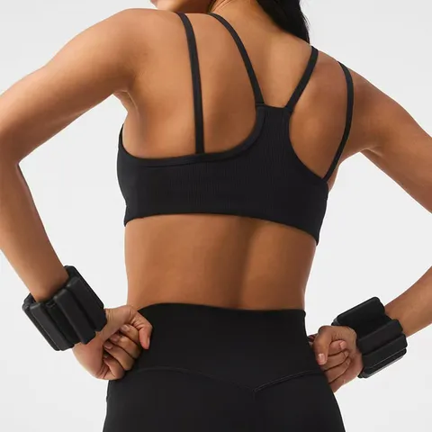 Women Seamless Ribbed Yoga Set Activewear Top And Bottom Fitness Gym Workout Athletic Sportswear Training Outfit
