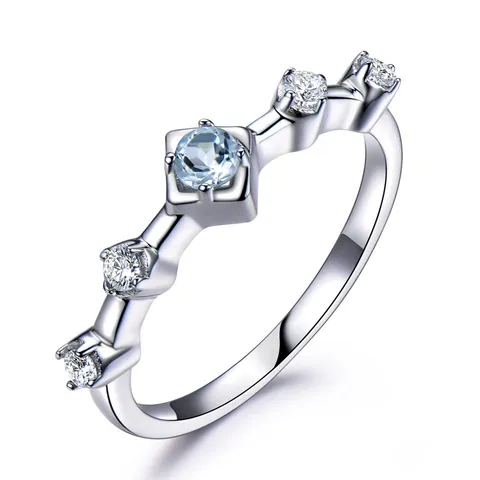 Euro-Amerikanischer Stil Casual Legierung Strass Eingelegter Ring Geometrische Runde Wassertropfenform Dünner Band Fingerring Für Damen Party Täglich Schmuck Geschenk
