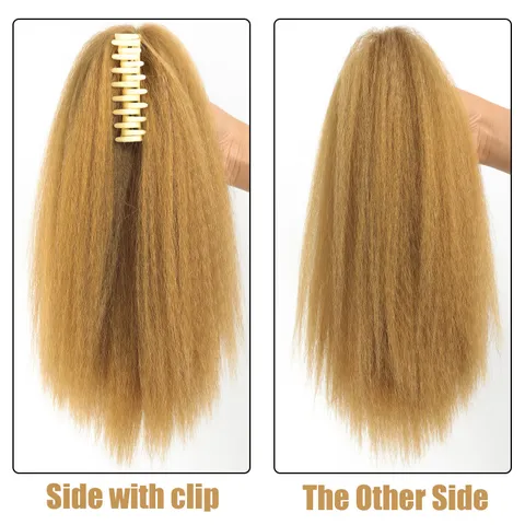 Pferdeschwanz-Verlängerung Mit Krallenclip Yaki Glattes Dickes Synthetik-Hochtemperaturfaser-Haarteil Für Damen