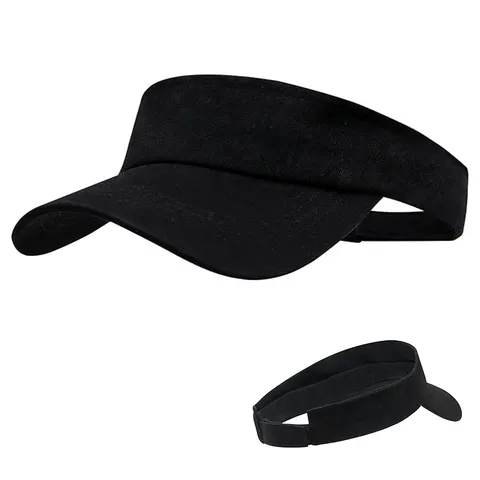 Καπέλο Visor Αθλητικό Unisex Ύπαιθρο Ρυθμιζόμενο Κλείσιμο Σκρατς Αναπνεύσιμο Μείγμα Πολυεστέρα Βαμβάκι Μονόχρωμο Κυρτό Γείσο Καπέλο Μπέιζμπολ Σκίαση για Τρέξιμο Τένις Άνδρες Γυναίκες
