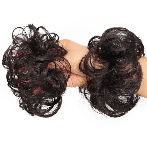 Elastico Chignon Spettinato Volumizzante Estensioni Capelli Sintetici Riccio Posticcio per Acconciature Raccolte Donna