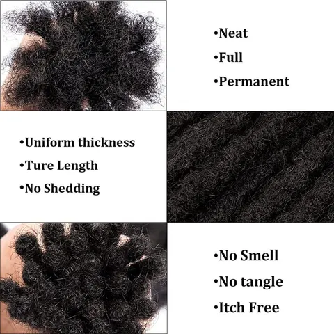 10 Pezzi Dreadlocks Extension di Capelli Sintetici Corti Treccine ad Uncinetto Fibra ad Alta Temperatura per Donna Trecce Africane