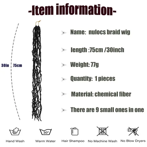 African Women Crochet Dreadlocks Wig Long Curly Hair Braids Synthetic Faux Locs Extension Hair Extensions Hairpiece