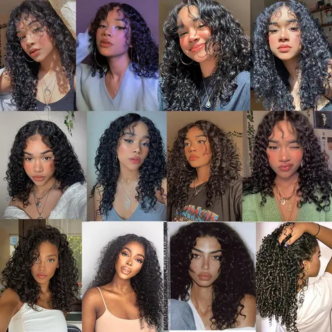 Long Kinky Curly Lace Front Wig For Black Women Synthetic High Temperature Fiber Fashion Black Wig Celebrity Style Hair