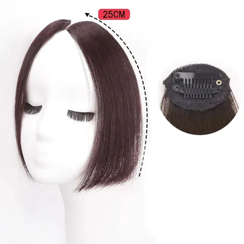 Extensiones Cabello Corte Hime Fibra Sintetica Clip Flequillo Lateral Enmarcado Rostro Postigo Peluca Para Mujeres