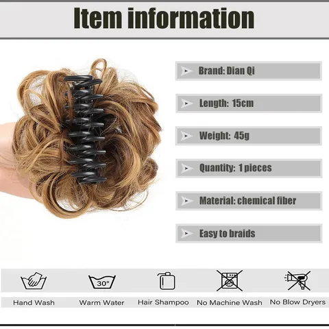 Messy Hair Bun Extension Synthetic Heat Resistant Fiber Claw Clip Hairpiece Tousled Chignon Hair Ring For Women Daily Party Accessories