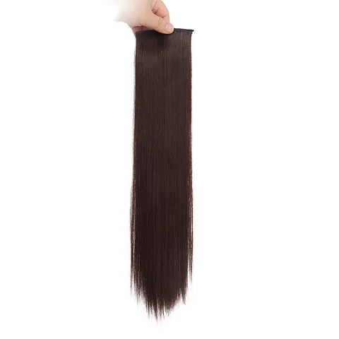 Seamless Straight Hair Extensions Synthetic High Temperature Fiber Hair Piece One Piece Extension For Women Hair Volume Filling