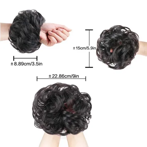 Estensione per Capelli a Chignon Spettinato Sintetico Elastici per Capelli Mossi Ricci per Donna Accessori per Acconciature Naturali