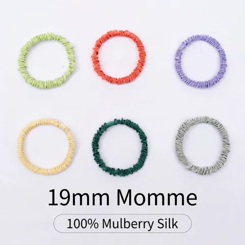 Haargummis Aus Reiner Maulbeerseide Für Damen Hochelastische Seidenhaarbänder Kleine Seidenschleife Haarzubehör Minimalistisches Haarseil