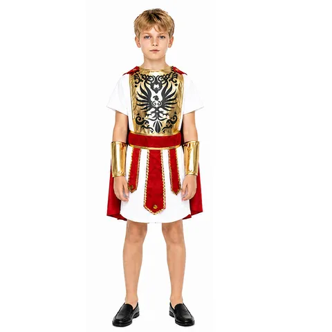 Costume de Guerrier Romain pour Enfants Halloween Cosplay Tenue Ancien Grec Spartiate Déguisement Garçons Filles Vêtements de Fête Historiques
