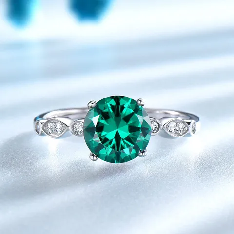 Mode 925 Sterlingsilber Ring Damen Edelstein Fingerring Party Schmuck