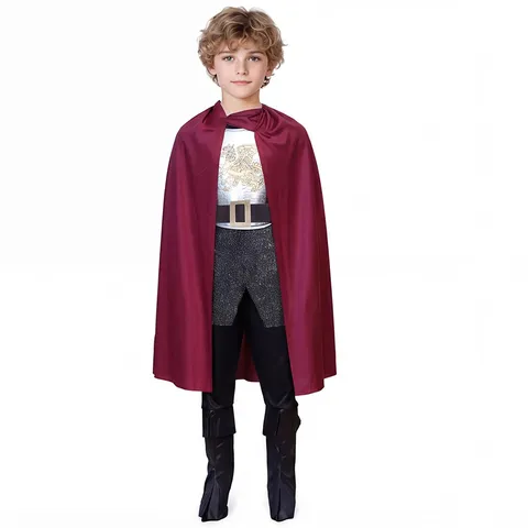 Disfraz de Rey Real para Niños Niños Halloween Cosplay Fiesta Traje Deluxe Rendimiento Capa Chaleco Pantalones Conjunto