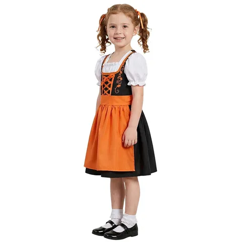 Παιδική Στολή Γερμανικού Oktoberfest Βαυαρική Υπηρέτρια Μπίρας Dirndl Φόρεμα Halloween Cosplay Πάρτι Στολή Για Κορίτσια