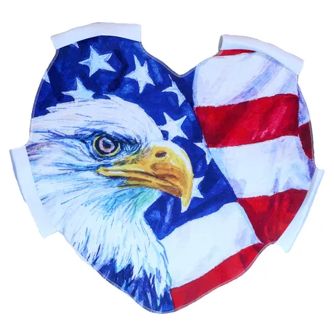 Unabhängigkeitstag Amerikanische Flagge Adler Herzförmige Party Kostüm Damen Festival Patriotisch Druck Outfit Oberteil