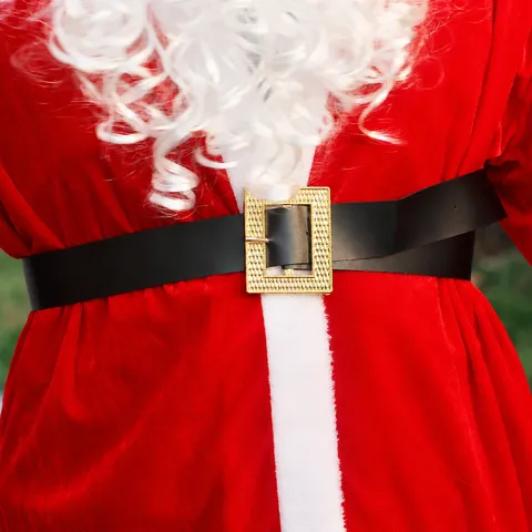 Costume de Père Noël Adulte Unisexe Velours Doré Luxe Tenue de Fête Cosplay Festif