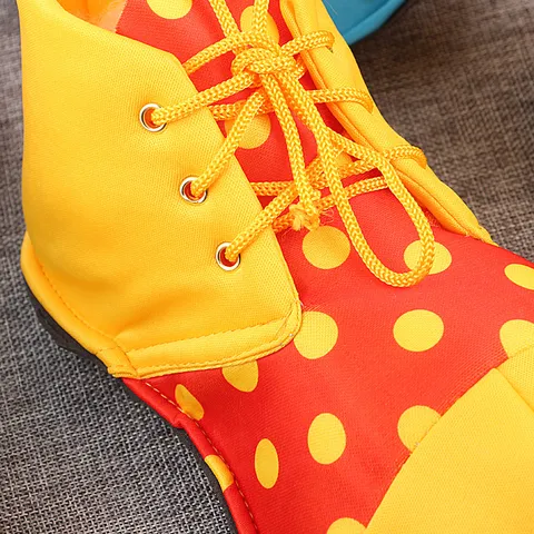 Funny Clown Shoes Polka Dot Big Head Costume Shoes For Adults Kids Party Cosplay Stage Performance Dress