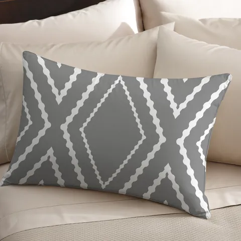 Böhmischer Diamant Wellenmuster Taille Kissenbezug Weicher Polyester Dekorativer Langer Sofakissenbezug Für Bett Heimdekoration