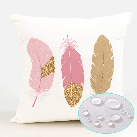 Nordic Waterproof Polyester Pillowcase Geometric Swan Heart Printed Decorative Cushion Cover For Sofa Bedroom Home Decor