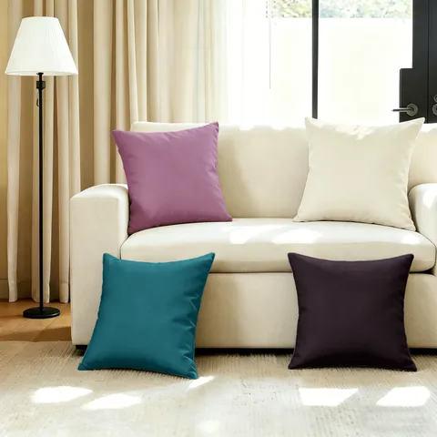 Nordic Morandi Solid Color Cushion Cover Polyester Minimalist Square Throw Pillow Case For Sofa Living Room Home Decor