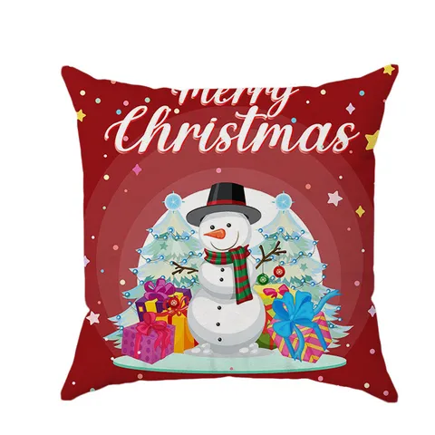 Christmas Throw Pillow Cover Festive Holiday Snowflake Tree Cushion Cover Decorative Pillowcase For Sofa Bed Home Decor