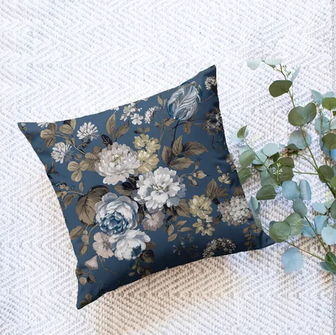 Minimalist Floral Print Pillow Cover Polyester Decorative Square Cushion Cover For Sofa Bed Living Room Home Decor