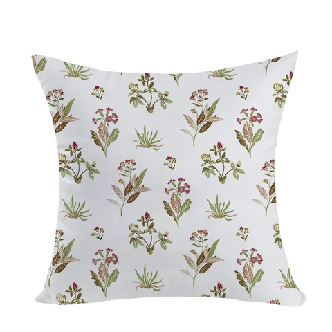 Minimalist Floral Print Pillow Cover Polyester Decorative Square Cushion Cover For Sofa Bed Living Room Home Decor