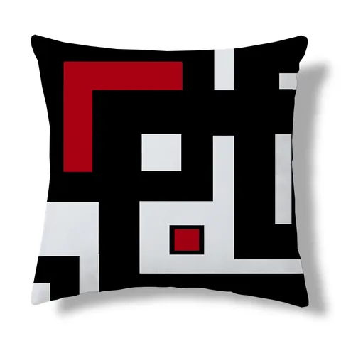 Modern Minimalist Geometric Polyester Sofa Cushion Cover Retro Decorative Pillow for Living Room Bedroom