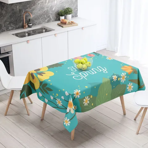 Waterproof Polyester Digital Printed Tablecloth Modern Minimalist Table Cloth For Kitchen Dining Room Home Decor