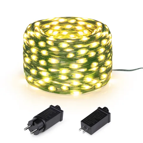 Outdoor Waterproof LED String Lights Green Wire Fairy Lights For Holiday Party Garden Tree Decoration