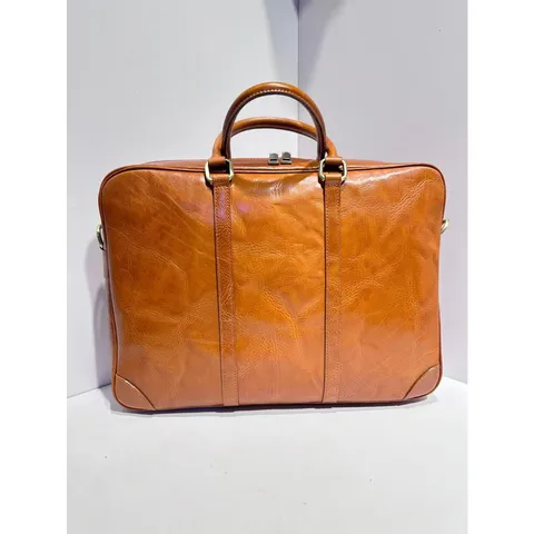 Vintage Vera Pelle Valigetta Per Uomo E Donna Grande Capienza Borsetta Business Laptop Borsa A Tracolla
