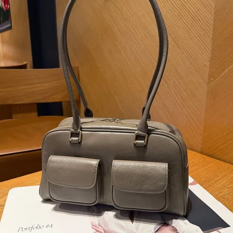 Borsa a Tracolla da Donna in Vera Pelle Grande Capacità Tote Bag Casual Borsa Sottobraccio Vintage Borsa da Lavoro Quotidiana