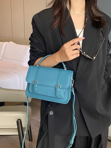 Mujer Moda Cuero Auténtico Bolso Mensajero Cuero Vacuno Bolso Bandouliere Casual Bolso Asa Superior Pequeño Cuadrado
