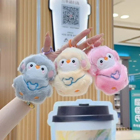 Cute Cute Embroidered Animal Rabbit Plush Toy Keychain Pendant Mini Stuffed Animal Backpack Charm Keyring Doll Gift For Kids