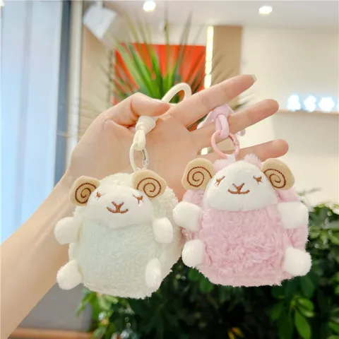 Süßer Kleines Schaf Plüsch Anhänger Cartoon Lamm Spielzeug Schlüsselanhänger Rucksack Dekoration Zubehör Für Kinder Damen Geschenk