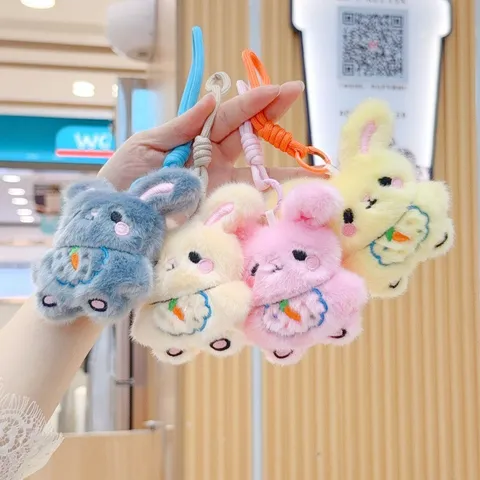 Cute Cute Embroidered Animal Plush Toy Keychain Pendant Mini Stuffed Animal Keychain Soft Plush Bag Charm Ornament For Backpack Wallet Key Pendant Unisex Gift