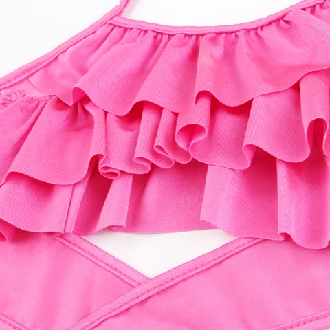 Bambine Costume da Bagno Sirena Set Principessa Bikini Squama di Pesce Costume da Nuoto Top con Volant Abbigliamento Estivo