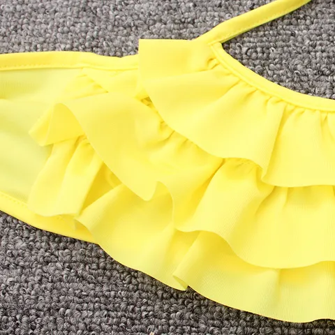 Girls Mermaid Swimsuit Bikini Set Fish Scale Pattern Kids Swimwear With Fish Tail Skirt Holiday Beachwear