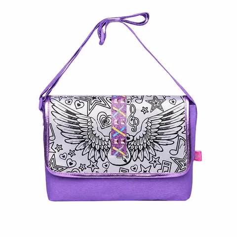 Borsa a Tracolla con Graffiti per Bambini Poliestere Ecologico Cartone Animato Carino Zaino Scolastico Casual Borsa a Tracolla Per Bambini