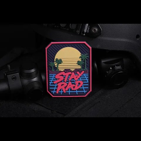 Outdoor Tactical PVC Morale Patch Seaside Scenery Beach Sun Patch Hook And Loop Backpack Hat Clothes Decorative Badge