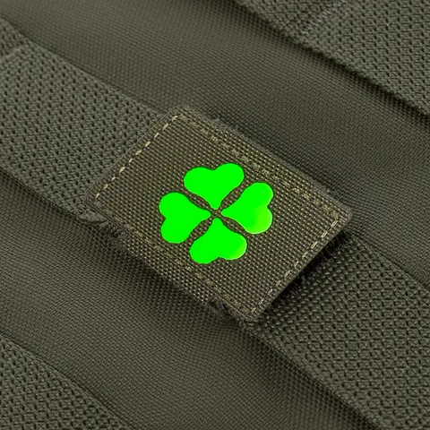Parche Moral de Trébol Luminoso Táctico para Exteriores Insignia de Mochila Parche de Nylon con Gancho y Bucle Accesorios de Equipo Militar