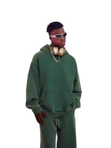Herren Schwerer Gefütterter Gewaschener Kapuzenpullover Retro Lässiger Langarm Pullover Sweatshirt Für Den Wintertäglichen Gebrauch