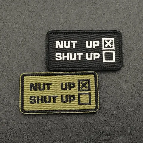 Tactical Morale Patch Embroidered Velcro Patch Slogan Letter Patch Twill Fabric Badge For Backpack Hat Outdoor Apparel