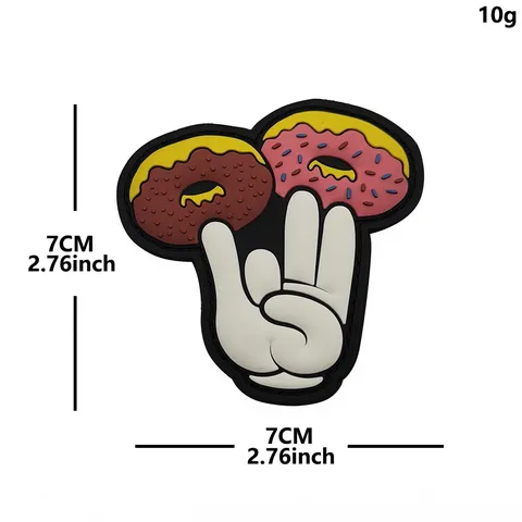 Taktisches Moral Patch PVC Gummi Armee Abzeichen Klettverschluss Lustige Geste Cartoon Hand Zeichen Rucksack Hut Bekleidung