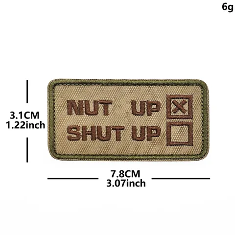 Tactical Morale Patch Embroidered Velcro Patch Slogan Letter Patch Twill Fabric Badge For Backpack Hat Outdoor Apparel