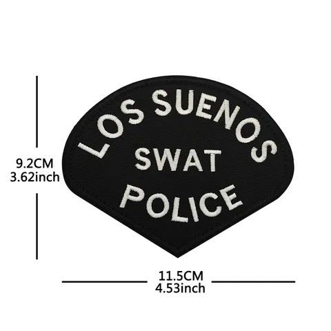 Tactical English Letter Embroidery Patch Hook And Loop Shield Badge For Outdoor Backpack Hat Clothing Apparel